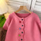 Rainbow Buttons Candy Color Cardigan