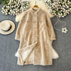 Solid Color Thermal Mink Fur Coat