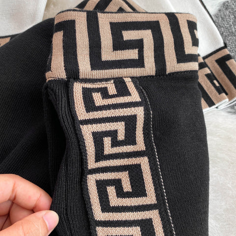Zipped Cardigan&Trousers Jacquard 2Pcs