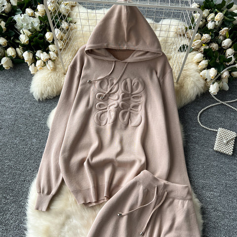 Hooded Sweater&Trousers Casual 2Pcs