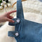 Niche Hollowed Wide-leg Denim Jumpsuits