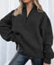 Pullover Loose-fit Zipped Sweatshirt