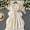 Premium Apricot Embroidered Party Dress