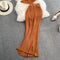 V-neck Knitwear&Fishtail Skirt 2Pcs