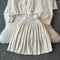 Cardigan&Sweater&Pleated Skirt Knitted 3Pcs