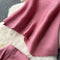 Asymmetric Top&Fringed Skirt 2Pcs