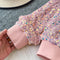 Colorful Sequined Stand Collar Jacket