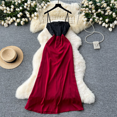 Lace-up Patchwork Floral Slip Dress