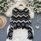 Hollow Crochet Fringed Wave Knitwear