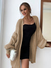 Fashion Striped Thermal Openwork Cardigan