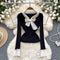 High-end Lace Bow Bottoming Knitwear