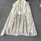 Irregular Design Puffy Sleeve Ruffled Dress