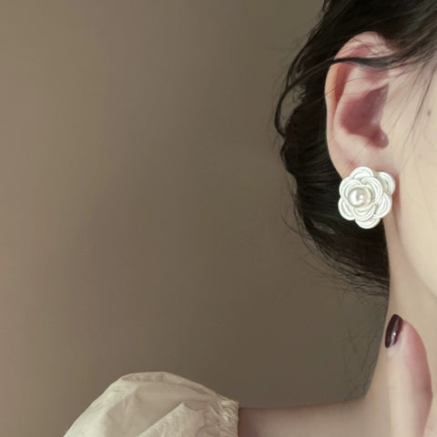 Camellia  French Delicate Earrings