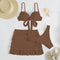 Solid Color Three-piece High wrapping Bikini