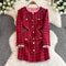 High-end Plaid Tweed Patchwork Dress