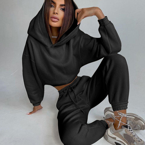 Hooded Sweatshirt&Trousers Sportswear 2Pcs