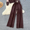 Zipped Sweatshirt & Wide-leg Trousers 2Pcs