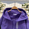 Color Blocking Drawstring Hooded Jacket