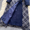 Polo Collar Patchwork Plaid Dress