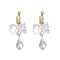 Crystal Beads Bow Pearl Earrings