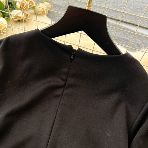 Black&White Patchwork Elegant Dress