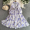 Vintage Beaded Floral Pleated Dress