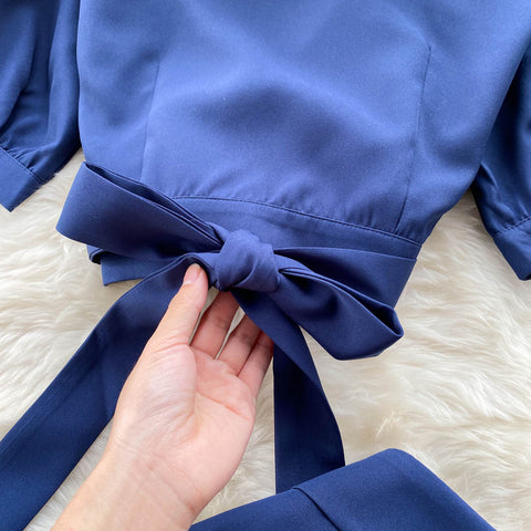 Bow Blazer&Trousers OL 2Pcs