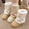 Padded Calf Cartoon Bear Snow Boots