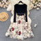 Vintage Mesh Patchwork Embroidered Dress