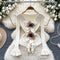 Ruffled Collar 3D Flower Knitwear