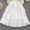 Elegant Beaded Sleeveless White Dress