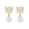 Pearl Bow Sweet French Earrings