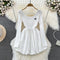 Round Collar Puffy Pleated Dress