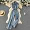 Polo Collar Sleeveless Denim Jumpsuits