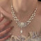 Pearls and Diamonds Baroque Style Necklace