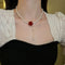 Rose Red Zirconia Collarbone Chain