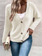 Simple Design V-neck Loose Cardigan