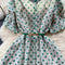 Green Polka Dot Mesh Shirt Dress