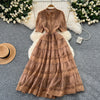 Courtly Elegant Lace Patchwork Dress