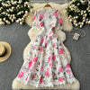 Elegant Floral Embroidered Lace Dress
