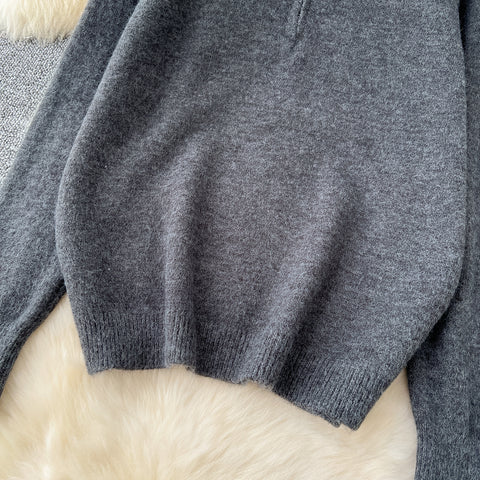 Zipped Knitwear&Trousers Knitted 2Pcs