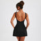 Round Collar Backless Slim Dress