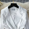 Suit Collar Asymmetric Pleated Jacket