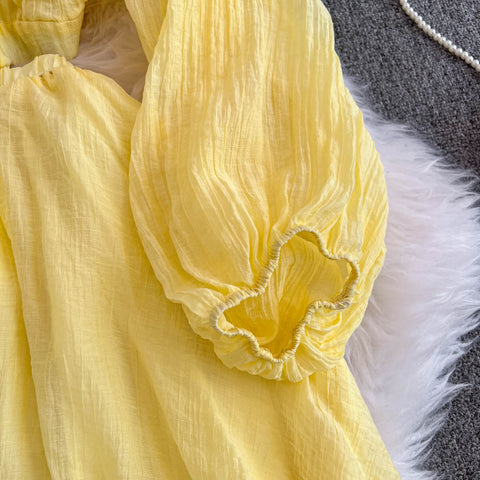 Sexy Low-cut Puffy Short Dress