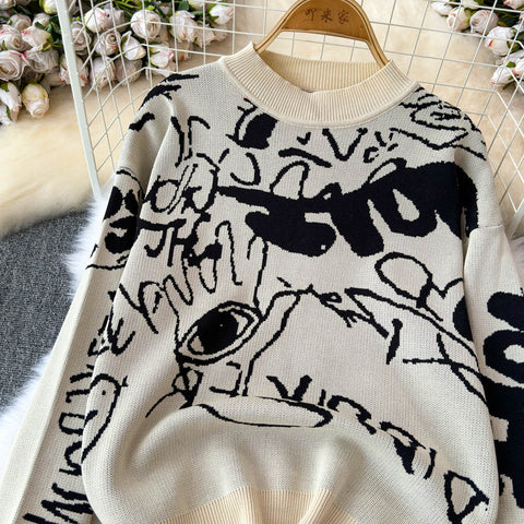 Printed Sweatshirt&Skirt Thermal 2Pcs