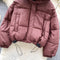 Solid Color Padded Puffy Jacket