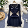 Elegant Waist-slimming Knitted Dress