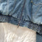 Vintage Furry Lapeled Denim Jacket