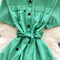 Mori Lace-up Soft Shirt Dress