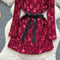 Hottie Lace-up Sequin Fringed Dress